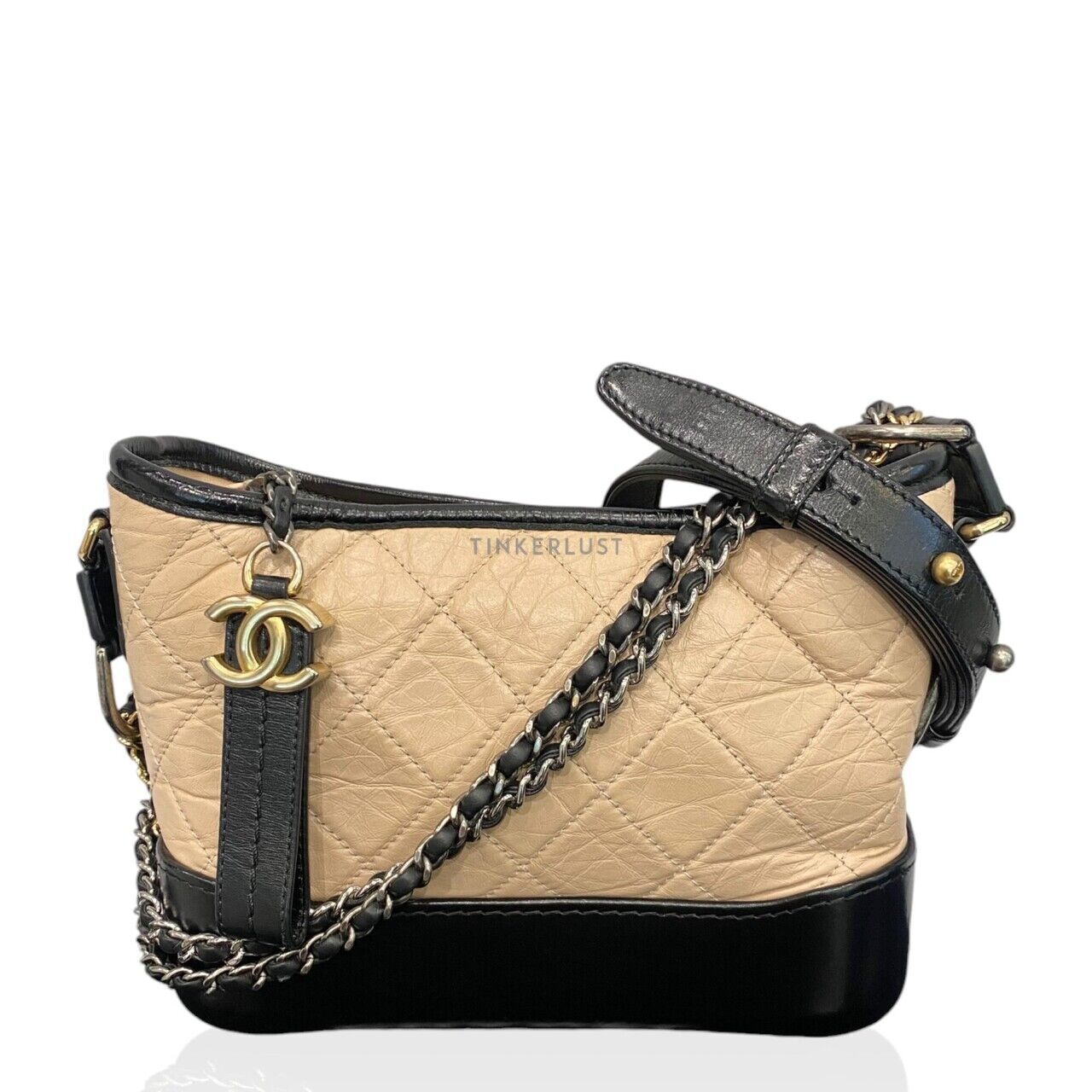 【ヴィンテージ】Rank:S☆Chanel Black Gabrielle Small 27 Bag CHANEL GABRIELLE BAG SMALL - 2 Year Wear and Tear Updated